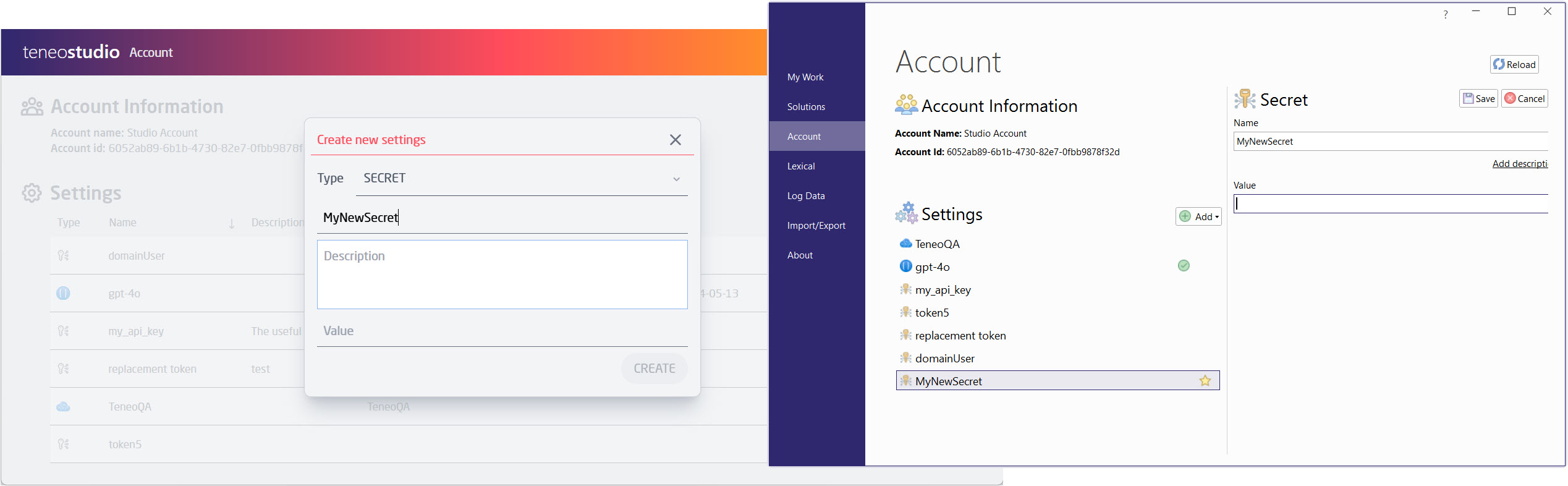 Account Studio Web and Desktop