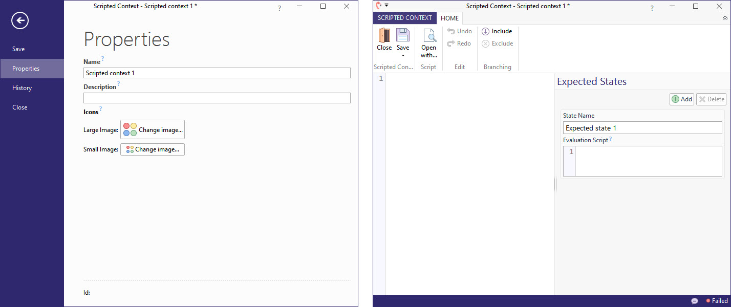 Global Scripted Context window